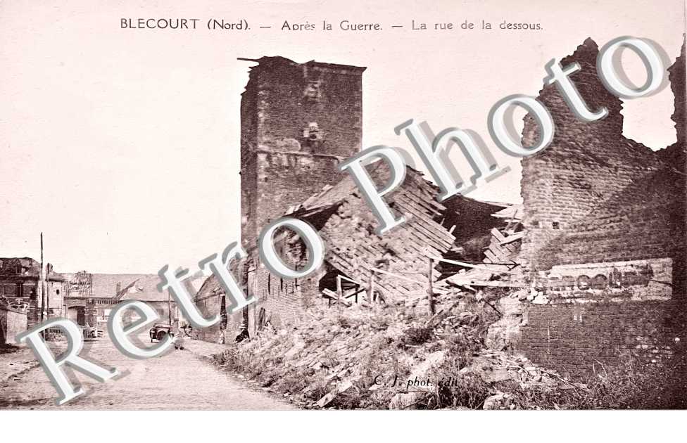 la rue de la dessous après la guerre