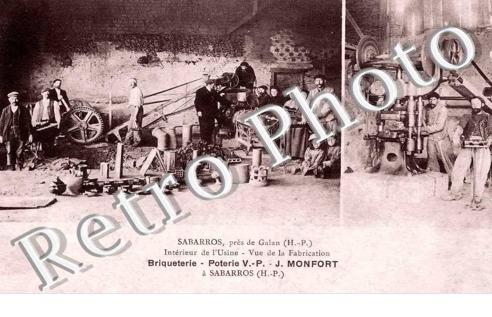 Intérieur de l'usine. Briqueterie - Poterie V.-P. J. Monfort