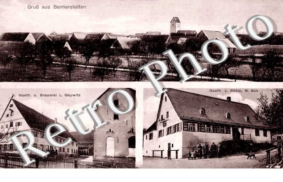 Gasth. u. Brauerei L. Geywitz. Gasth. z. Rössle M. Buk