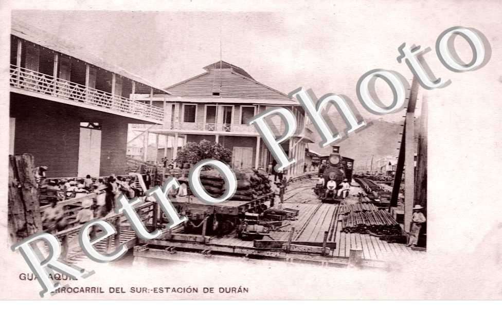 Guayaquil. Ferrocarril del Sur : Estacion de Duran
