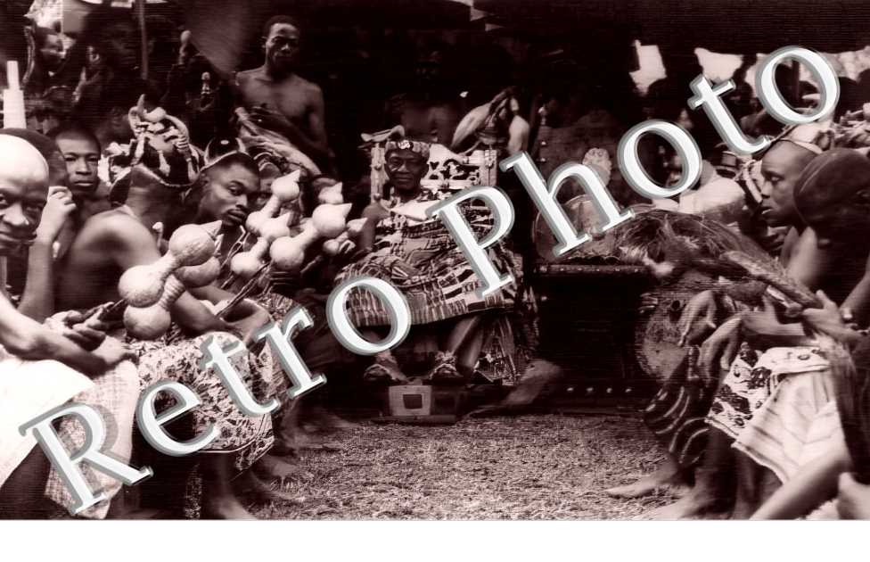 ASANTEHENE SITTING IN STATE WITH THE GOLDEN STOOL