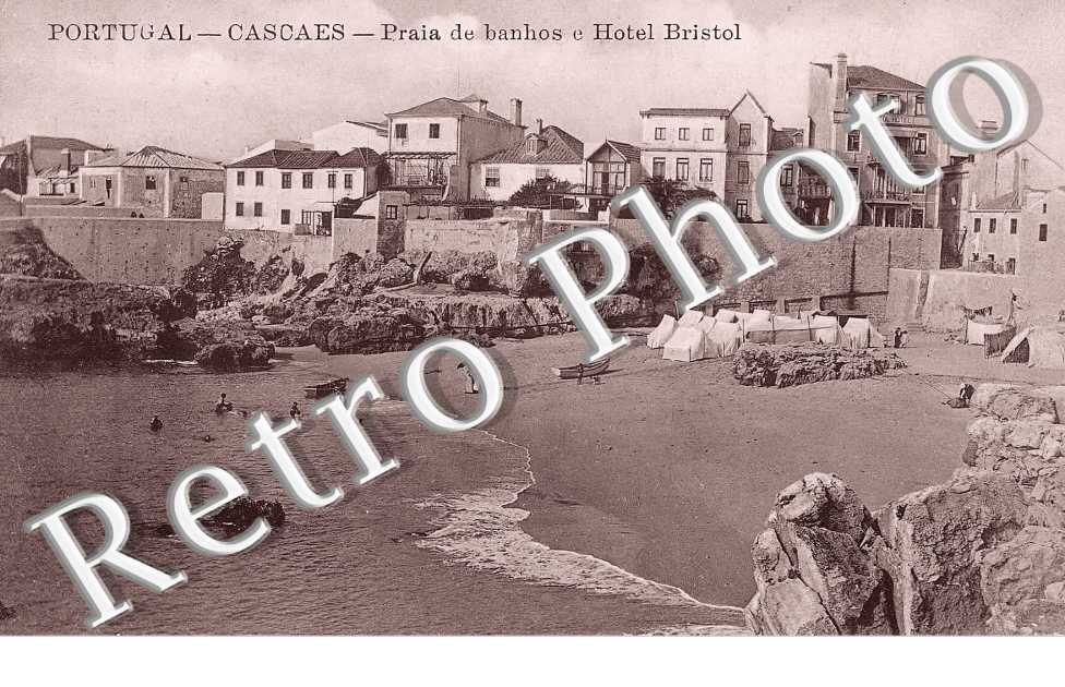 Praia de banhos e Hotel Bristol