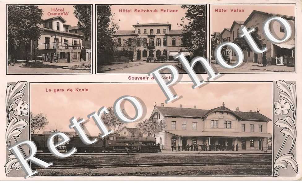 Hôtel Osmanié. Hôtel Seltchouk Pallace. Hôtel Vatan. La gare