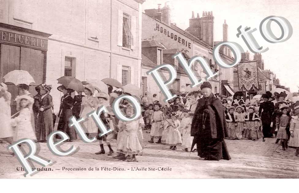 Procession de la Fête-Dieu. L'Asile Sainte-Cécile