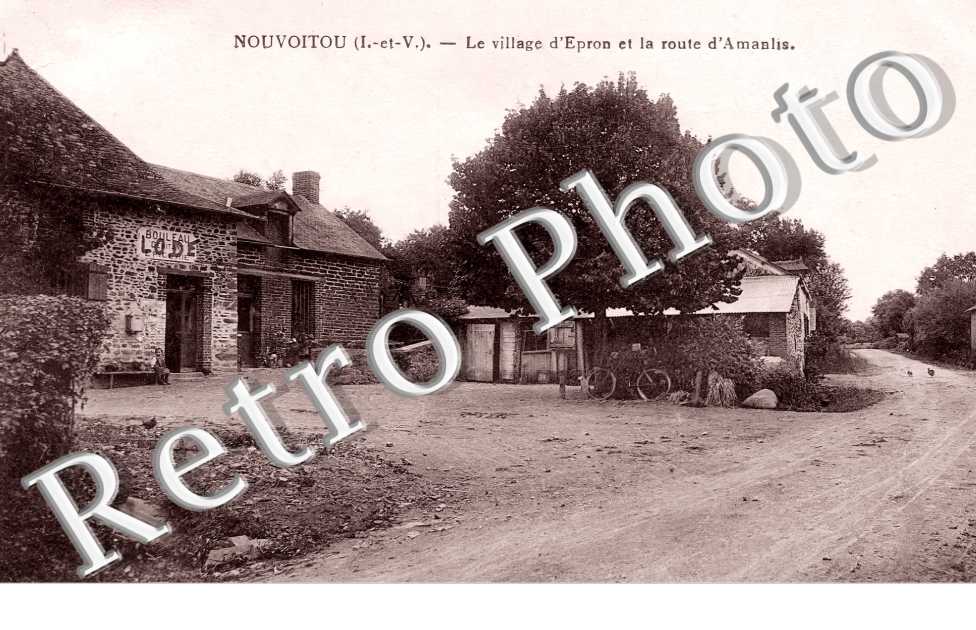 le village d'Epron et la route d'Amanlise