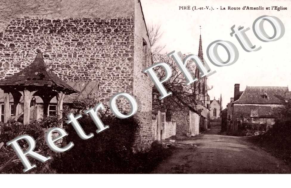 la route d'Amanlis et l'église