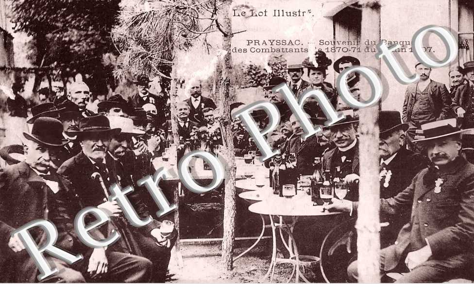 souvenir du banquet des combattants de 1870-71 du 2 juin 1907