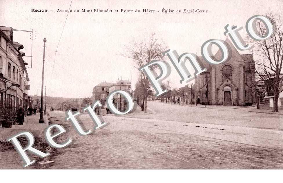 avenue du Mont-Ribondet et Route du Hâvre. Eglise du Sacré-Coeur