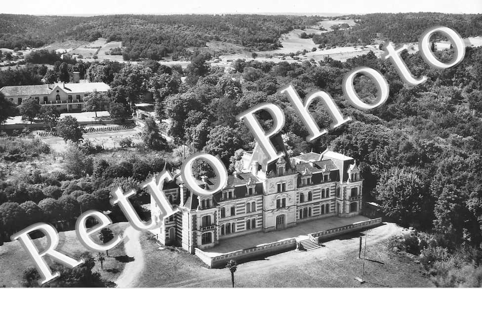 Château de Leyzarnie vue d'avion
