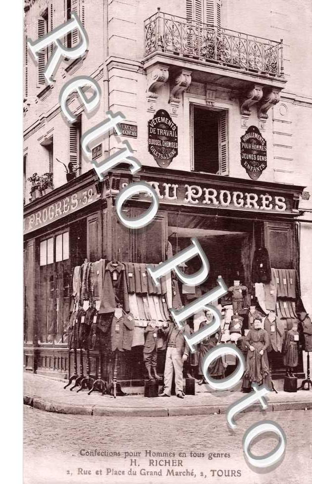 Au Progres. H. Richer Palce et rue du Grand Marché