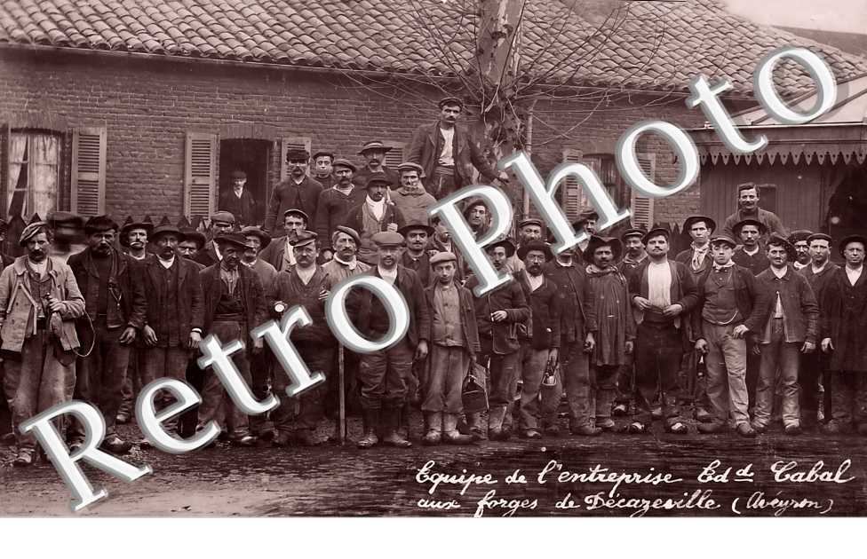 equipe de l'entreprise de Chabal aux forges de Decazeville
