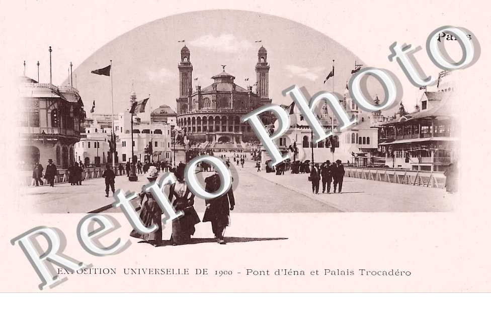 Exposition universelle de 1900. Pont d'Iena et Palais Trocadérp