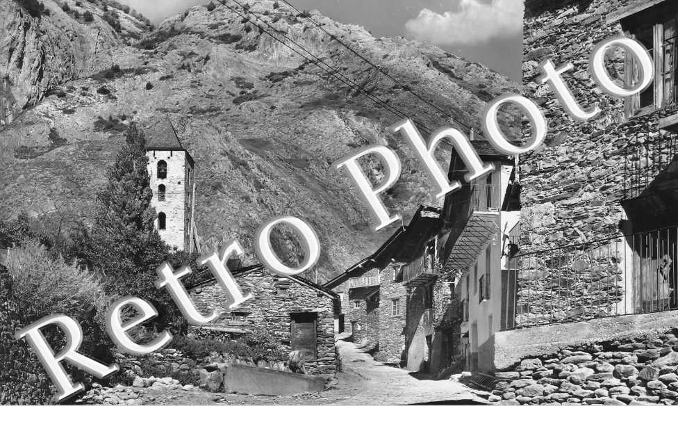 Valls d'Andorra. Une rue de Canillo