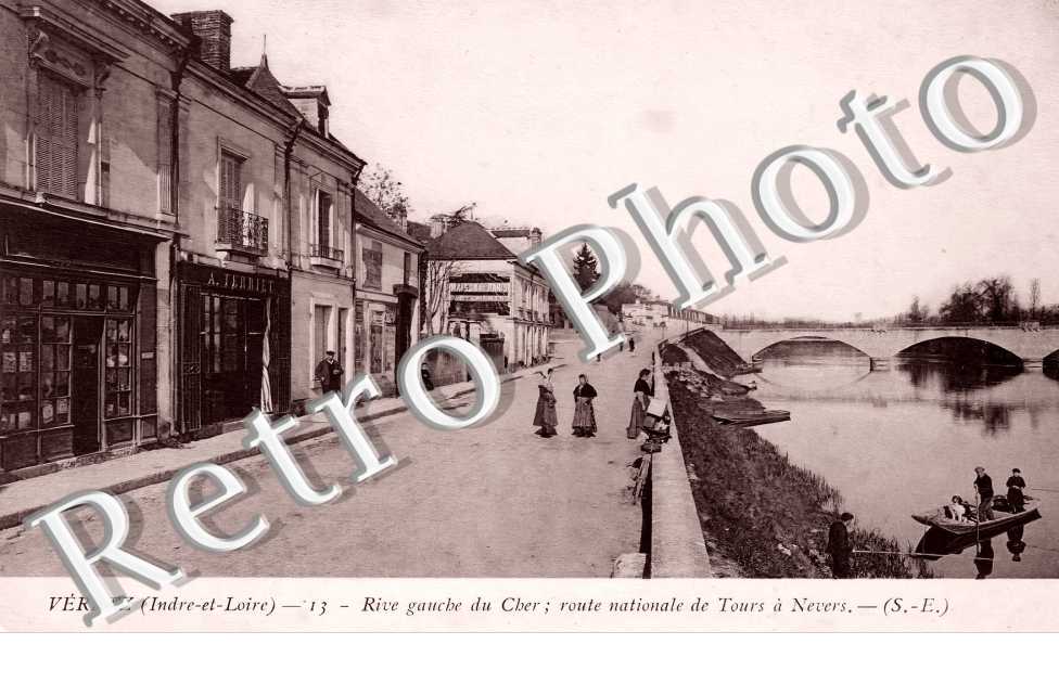 Rive gauche du Cher. Route nationale de Tours à Nevers