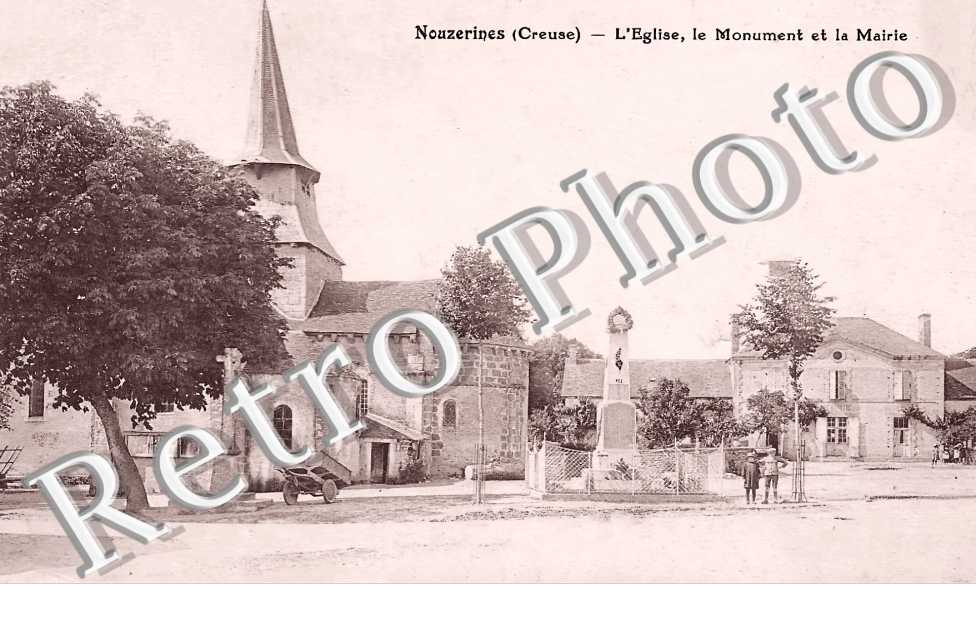 l'église, le monument et la Mairie