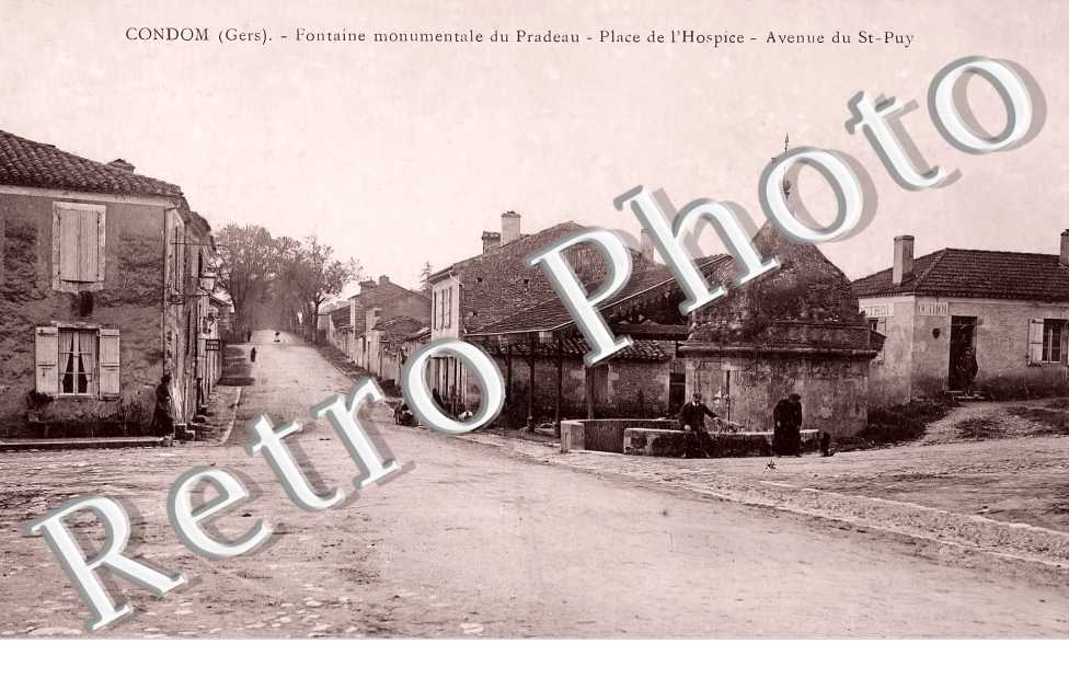 Fontaine Monumentale du Pradeau. Place de l'Hospice. Avenue du Saint-Puy