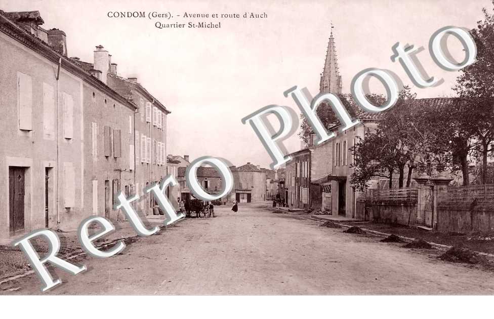 Avenue et route d'Auch. Quartier Saint-Michel