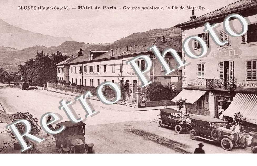 Hôtel de Paris. Groupes scolaires et le Pic de Marcelly