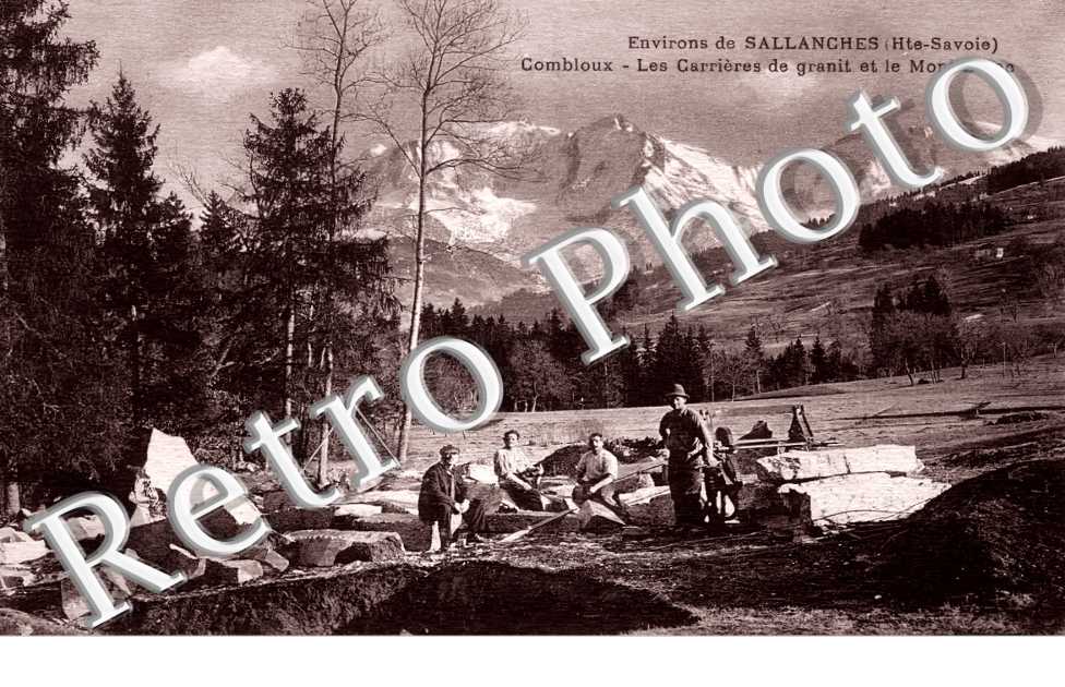 Les carrières de granit et le Mont Blanc