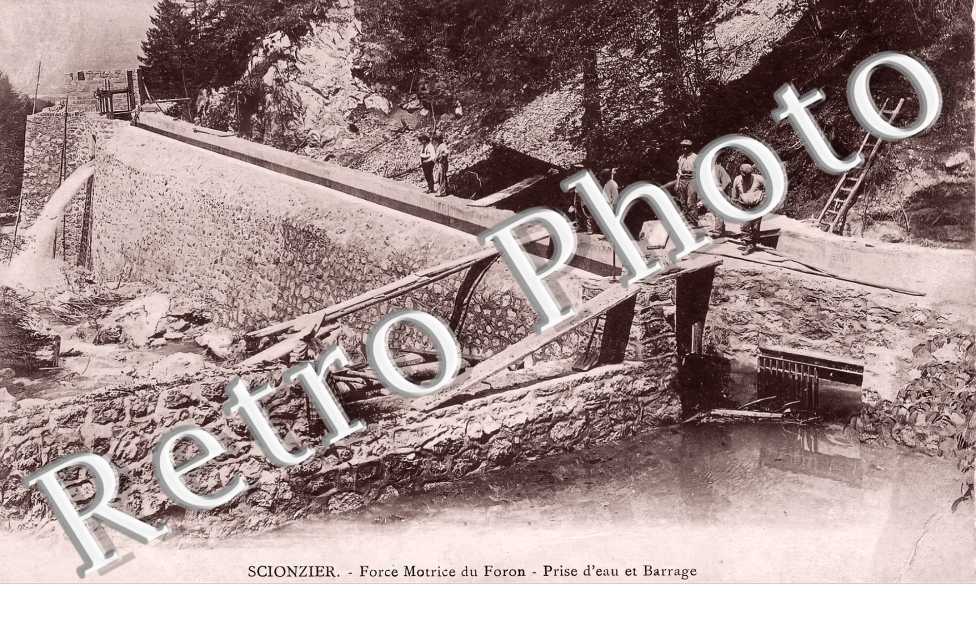 Force Motrice du Foron. Prise d'eau et barrage