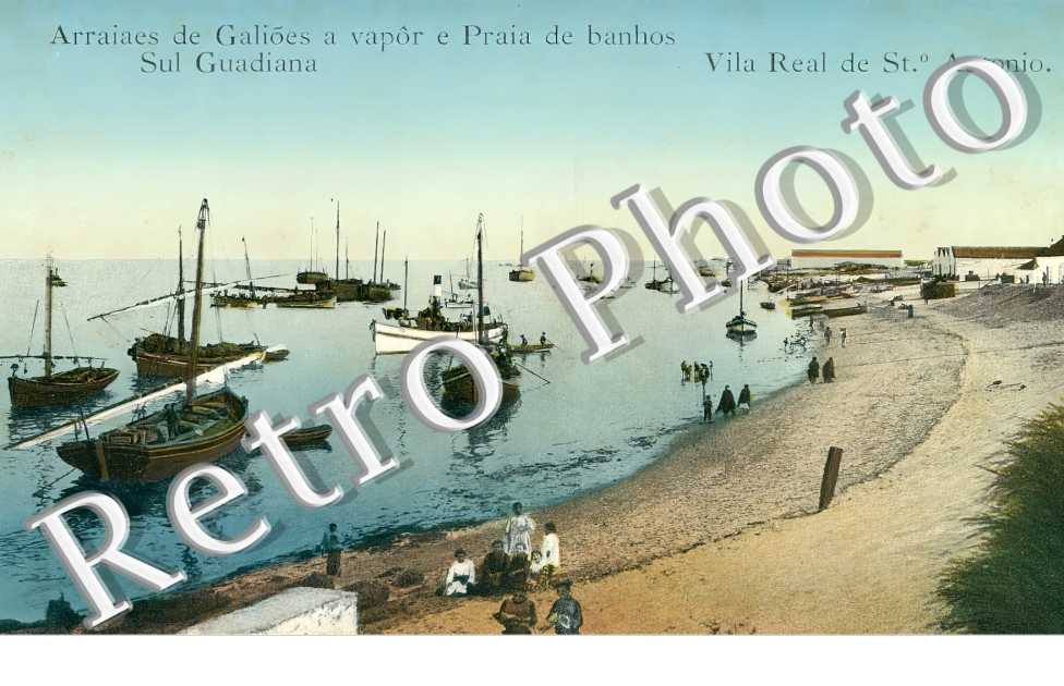 Arraiaes de Galioes a vapor e Praia de banhos Sul Guadiana