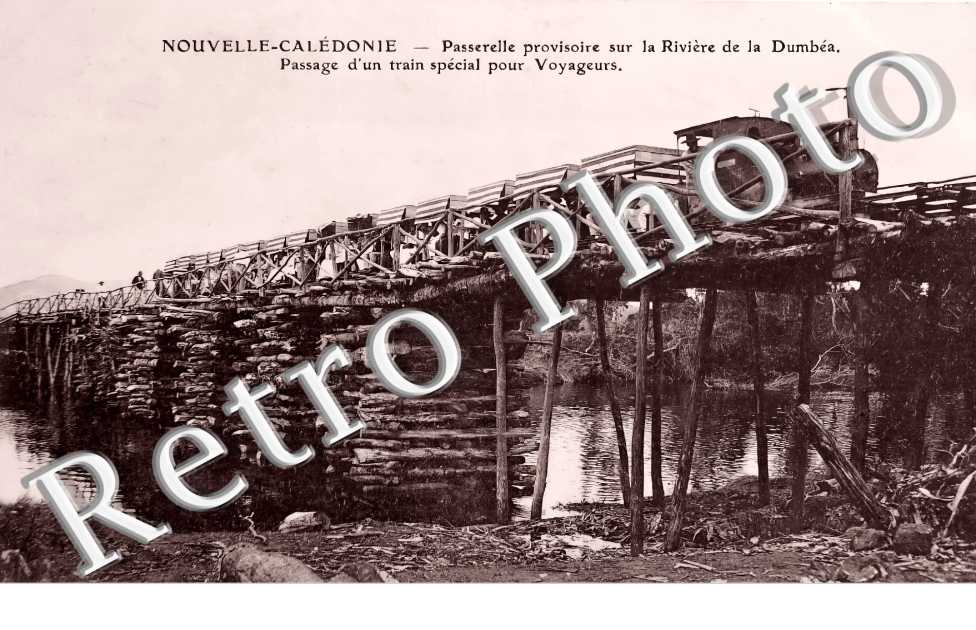 Passerelle provisoire sur la rivière de la Dumbéa