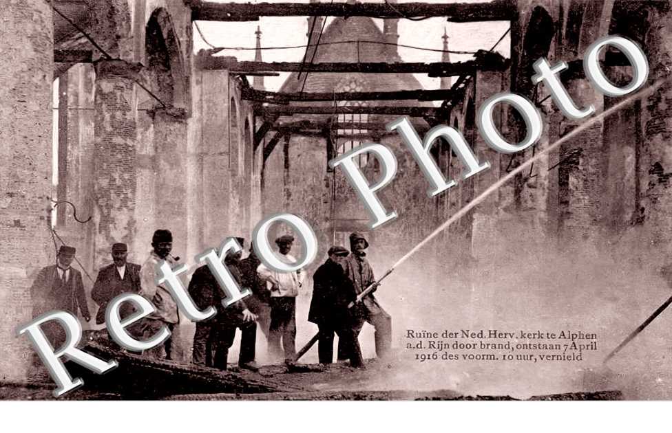 Ruine der Ned. Herv. kerket Alphen. 7 avril 1916