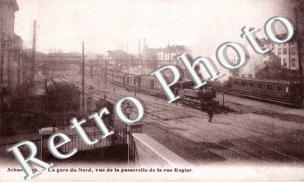la gare du nord, vue de la passerelle de la rue Rogier
