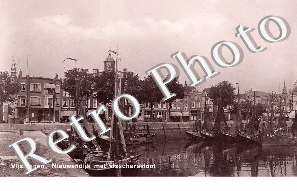 Vlissingen. Nieuwendijk met visschersvloot