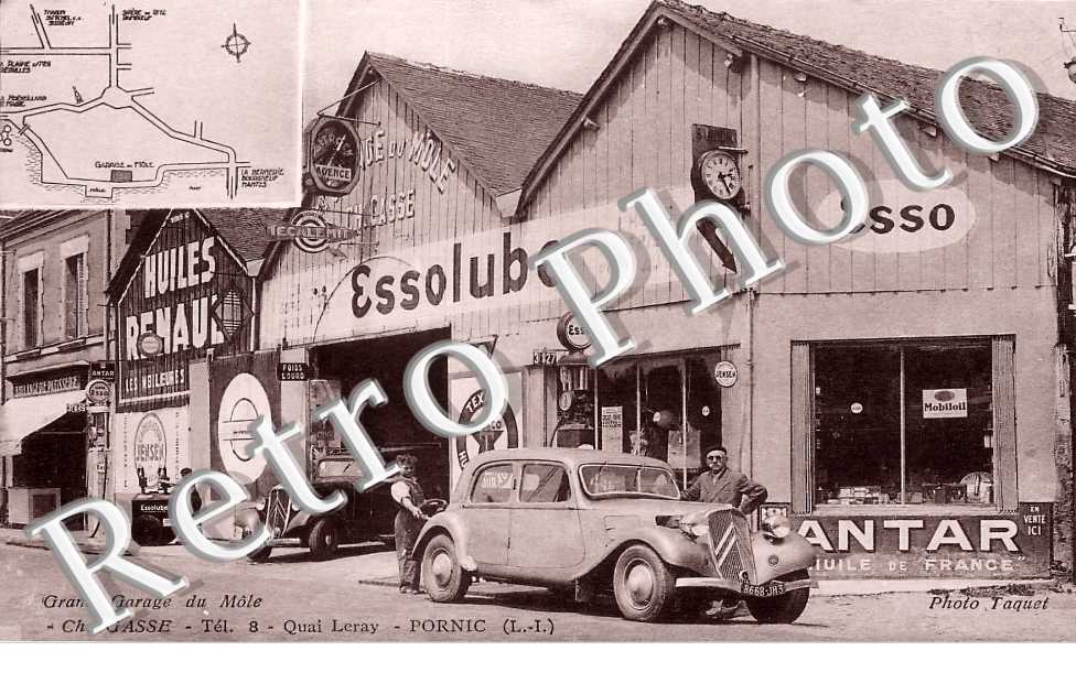 Grand garage du Môle. Ch. Gasse quai Leray. Essolube