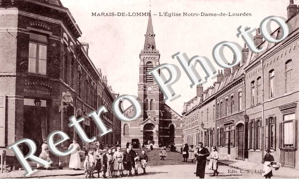 MARAIS-DE-LOMME. l'église Notre-Dame-de-Lourdes