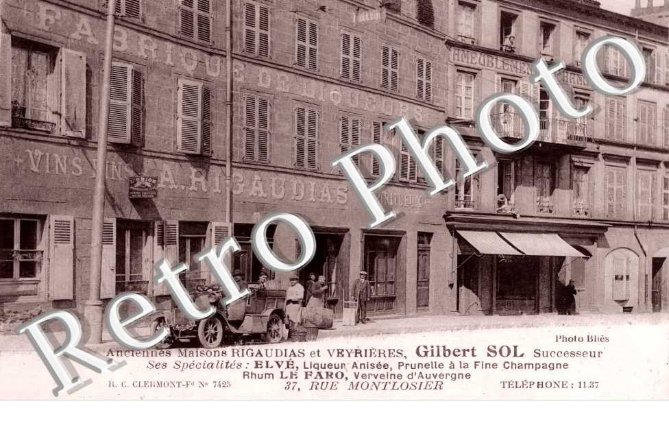 Fabrique de Liqueurs. Gilbert Sol successeur 37 rue Montlosier