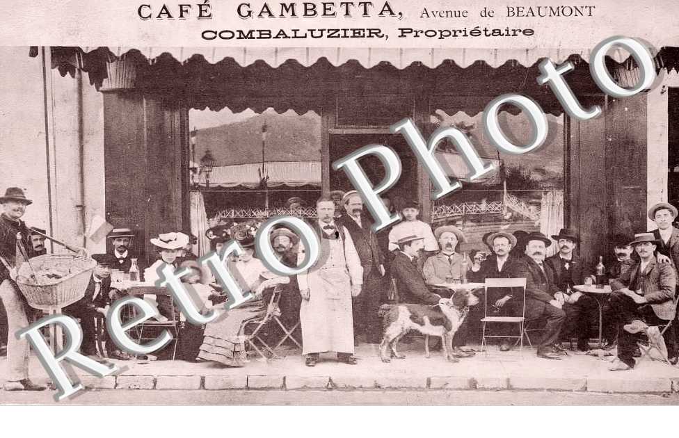 Café Gambetta avenue de Beaumont. Combaluzier propriétaire