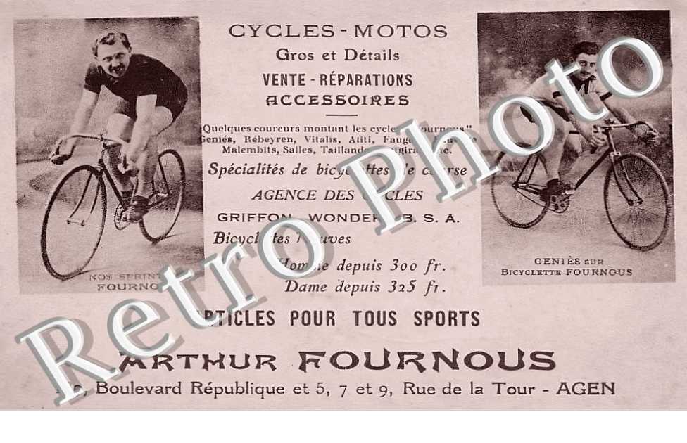 Arthur Fournous 189 boulevard Répiblique Rue de la Tour Cycles Motos