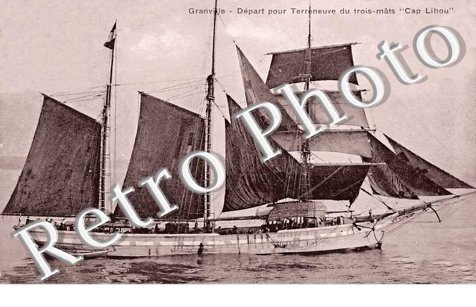 départ pour Terreneuve du trois-mâts " Cap Lihou "