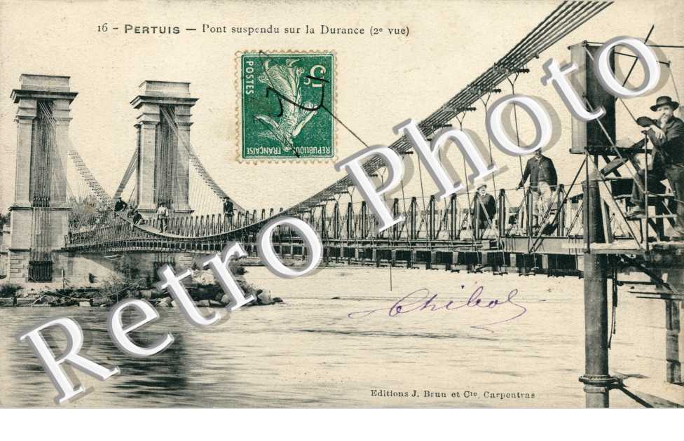 Pont suspendu sur la Durance